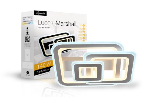 Lucero Marshall 140 W-os  50 cm átmérőjű fehér LED távirányítós és mobil applikációval vezérelhető mennyezeti lámpa