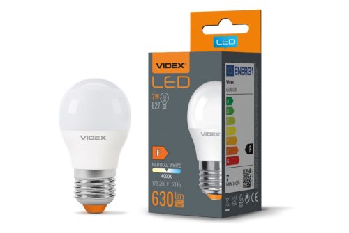 Videx G45 LED izzó 7 W-os natúr fehér  E27-es foglalattal