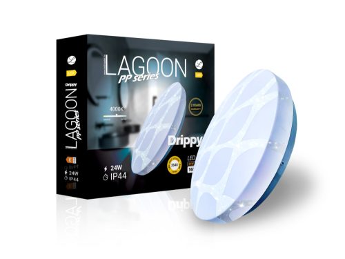 Lagoon PP series Drippy  24 W-os ø390 mm kerek natúr fehér mennyezeti lámpa IP44-es védettségű