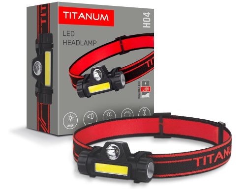 Videx TITANUM LED Fejlámpa újratölthető akkumulátorral  6500K  TLF-H04