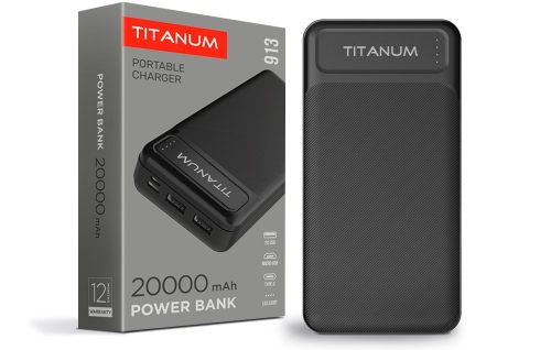 Videx TITANUM power bank  fekete színű  20000mAh  TPB-913