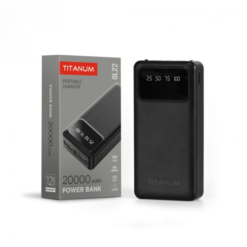 Videx TITANUM power bank  fekete színű  20000mAh  OL22