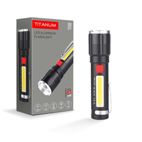 Videx TITANUM hordozható LED zseblámpa  6500K  700lm  TLF-T08