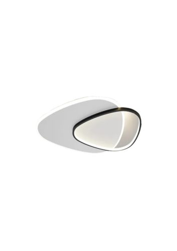 Stone Seine 48W-os 490x400mm, 3000-6500K fekete-fehér színű távirányítós mennyezeti lámpa