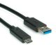 ROLINE Kábel USB 3.2 Gen 2 A - C, M/M, 1m , fekete