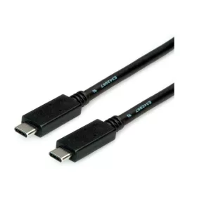   ROLINE Kábel USB 3.2 Gen 2 C - C, M/M, 10Gbit/s, PD (Power Delivery) 20V5A - 100W, Emark-al, Video Support, 2m, fekete