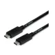 ROLINE Kábel USB 3.2 Gen 2 C - C, M/M, 10Gbit/s, PD (Power Delivery) 20V5A - 100W, Emark-al, Video Support, 2m, fekete