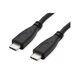   ROLINE Kábel USB 3.2 Gen 2 C - C, M/M, 10Gbit/s, PD (Power Delivery) 20V5A - 100W, Emark-al, Video Support, 1m, fekete