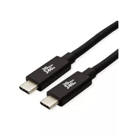   ROLINE Kábel USB4 Gen 3x2 C - C, M/M, 20Gbit/s, PD (Power Delivery) 48V5A - 240W, Emark-al, 4K Video Support, 3m, fekete