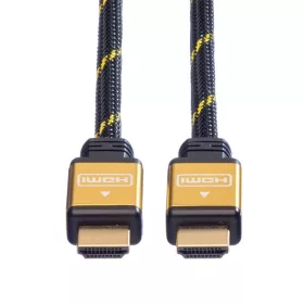   ROLINE Kábel HDMI - HDMI + Ethernet, M/M, 10 m, fekete/arany