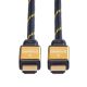 ROLINE Kábel HDMI - HDMI + Ethernet, M/M, 10 m, fekete/arany