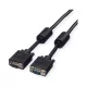 ROLINE kábel VGA HQ + Ferrite + DDC, HD15, M/M, 15m, fekete