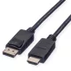 ROLINE Kábel DisplayPort 1.1 DP - HDMI 2K@60Hz, M/M, 3m, fekete