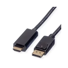   ROLINE Kábel DisplayPort 1.2 DP - HDMI 4K@60Hz, M/M,  2m, fekete