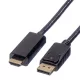 ROLINE Kábel DisplayPort 1.2 DP - HDMI 4K@60Hz, M/M,  5m, fekete