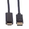 ROLINE Kábel DisplayPort 1.2 DP - HDMI 4K@60Hz, M/M,  5m, fekete