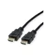 ROLINE Kábel HDMI - HDMI, High Speed, TPE, Ethernettel, 4K@30Hz, M/M,   7,5m, fekete