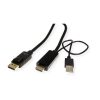 ROLINE Kábel UHDTV (HDMI) - DisplayPort v1.2, M/M,   2m, fekete