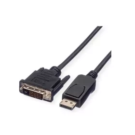   VALUE kábel DisplayPort 1.1 - DVI(24+1), DP - DVI, 2K@60Hz, M/M, LSOH, 1m, fekete