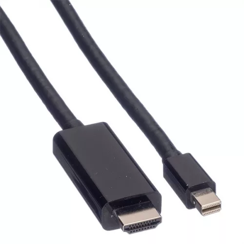 VALUE kábel Mini DisplayPort 1.2 - HDMI (UHDTV), Mini DP-UHDTV, 4K@60Hz, M/M, 3m, fekete