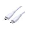 VALUE Kábel USB 3.2 Gen 2 C - C, M/M, 10Gbit/s, PD (Power Delivery) 20V5A - 100W, Emark-al, Video Support, 0,5m, fehér
