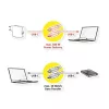 VALUE Kábel USB 3.2 Gen 2 C - C, M/M, 10Gbit/s, PD (Power Delivery) 20V5A - 100W, Emark-al, Video Support, 1m, fehér