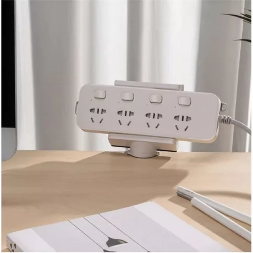 VALUE Szorító hálózati elosztó asztali tartó, asztalra szorítható, 360°-ban elforgatható vízszintes, fehér