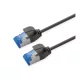 ROLINE Patch kábel S/FTP CAT6a, ultra hajlékony,  1,5m, fekete