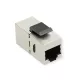 VALUE Toldó, Coupler ,STP, RJ45, CAT6a, 8P8C, ezüst