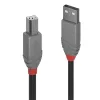 LINDY Kábel USB 2.0 A - B Anthra Line, M/M 3m, fekete