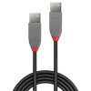 LINDY Kábel USB 2.0 A - A, M/M  2m, fekete