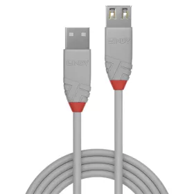   LINDY Kábel USB 2.0 A - A hosszabbító, Anthra Line, M/F   3m, szürke