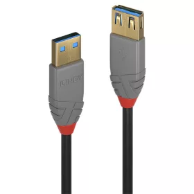   LINDY Kábel USB 3.2 Gen1 A - A hosszabbító, Anthra Line, M/F   0,5m, fekete