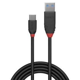   LINDY Kábel USB 3.2 Gen1 A - C Black Line, M/M  0,15m, fekete