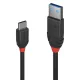 LINDY Kábel USB 3.2 Gen1 A - C Black Line, M/M  0,5m, fekete