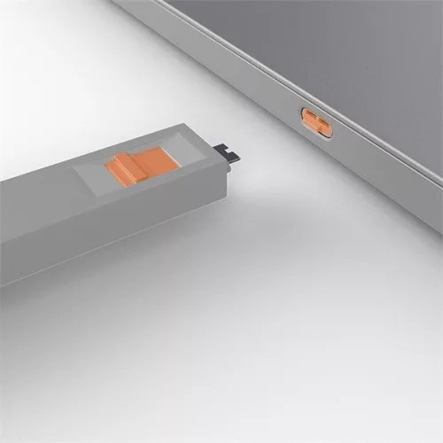 LINDY Dugó biztonsági, Port Blocker, USB C + kulcs, narancssárga (4db dugó + 1db kulcs)