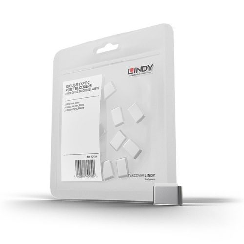 LINDY Dugó biztonsági USB C, fehér (10db/csomag)