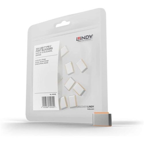 LINDY Dugó biztonsági USB C, narancssárga (10db/csomag)