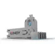 LINDY Dugó biztonsági, Port Blocker, USB A és kulcs, kék (4db dugó + kulcs)