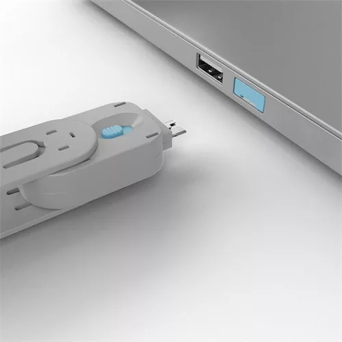 LINDY Dugó biztonsági, Port Blocker, USB A és kulcs, kék (4db dugó + kulcs)