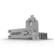 LINDY Dugó biztonsági, Port Blocker, USB A és kulcs, fehér (4db dugó + kulcs)