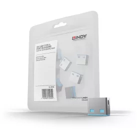   LINDY Dugó biztonsági, Port Blocker, USB A, kék (10db/csomag)