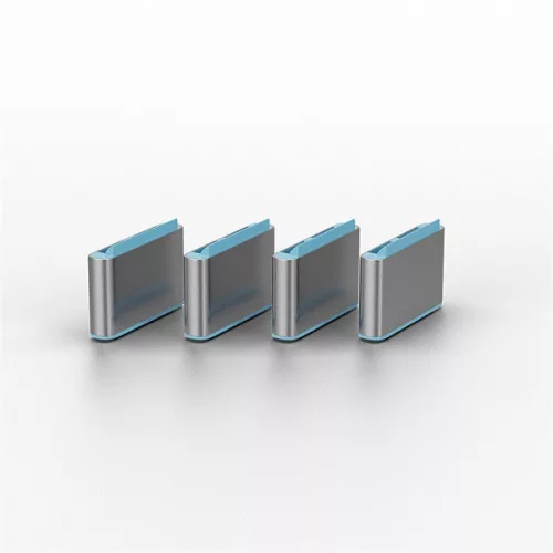 LINDY Dugó biztonsági, Port Blocker, USB C + kulcs, kék (4db dugó + 1db kulcs)