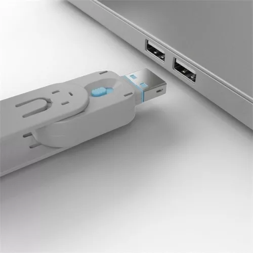 LINDY Dugó biztonsági, Port Blocker, USB A kulcs, kék