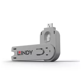 LINDY Dugó biztonsági, Port Blocker, USB A kulcs, fehér