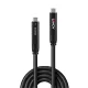 LINDY Aktív Kábel USB-C 3.2 Gen2, C - C, DisplayPort DP 1.4 Hybrid kábel, Video Support 4K@30Hz, M/M,  10m, fekete