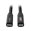 LINDY Aktív Kábel USB-C 3.2 Gen2, C - C, DisplayPort DP 1.4 Hybrid kábel, Video Support 4K@30Hz, M/M,  10m, fekete
