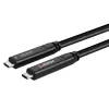 LINDY Aktív Kábel USB-C 3.2 Gen2, C - C, DisplayPort DP 1.4 Hybrid kábel, Video Support 4K@30Hz, M/M,  10m, fekete