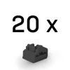 LINDY Dugó biztonsági, Port Blocker, RJ45, kulcs nélkül, fekete (20db/csomag)