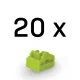 LINDY Dugó biztonsági, Port Blocker, RJ45, kulcs nélkül, zöld (20db/csomag)